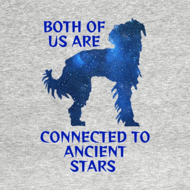 Midnight Blue Sapphire Milky Way Galaxy Chinese Crested Dog - Both Of Us Are Connected To Ancient Stars by Courage Today Designs